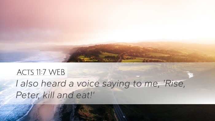 Acts 11:7 WEB Bible Verse Image
