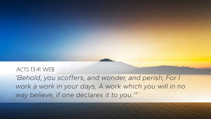 Acts 13:41 WEB Bible Verse Image