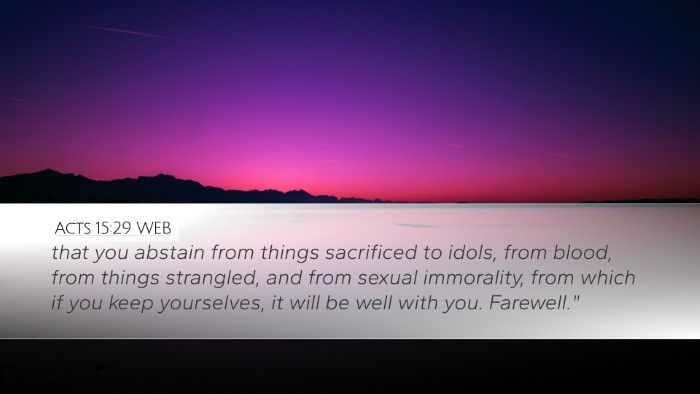 Acts 15:29 WEB Bible Verse Image