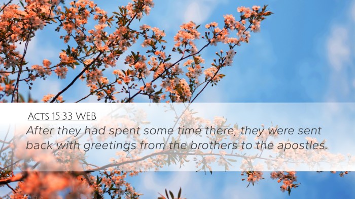 Acts 15:33 WEB Bible Verse Image