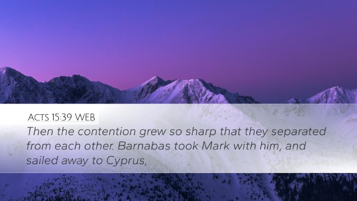 Acts 15:39 WEB Bible Verse Image