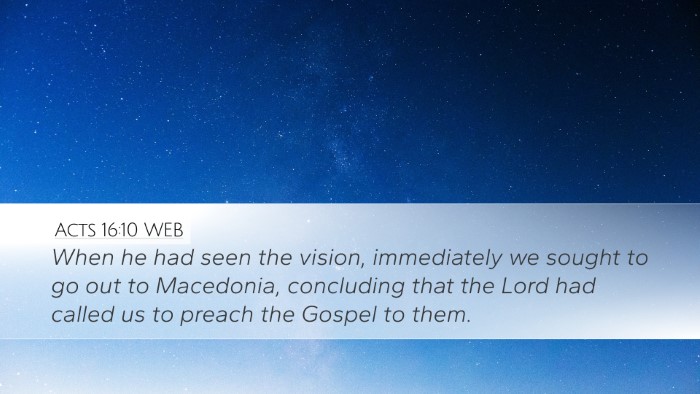 Acts 16:10 WEB Bible Verse Image