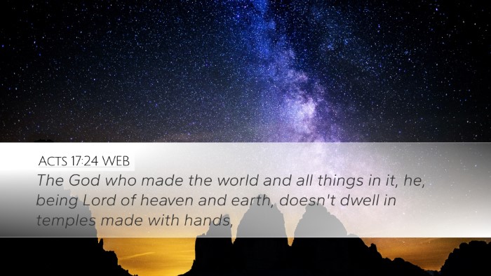 Acts 17:24 WEB Bible Verse Image