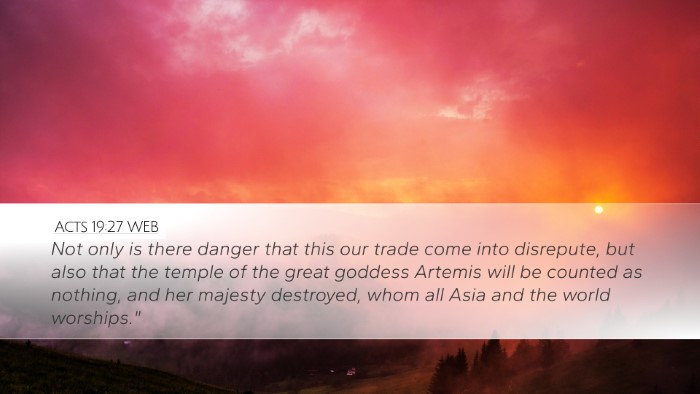 Acts 19:27 WEB Bible Verse Image
