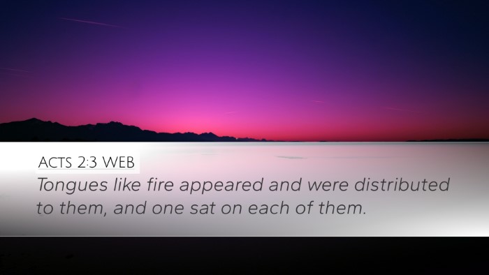 Acts 2:3 WEB Bible Verse Image