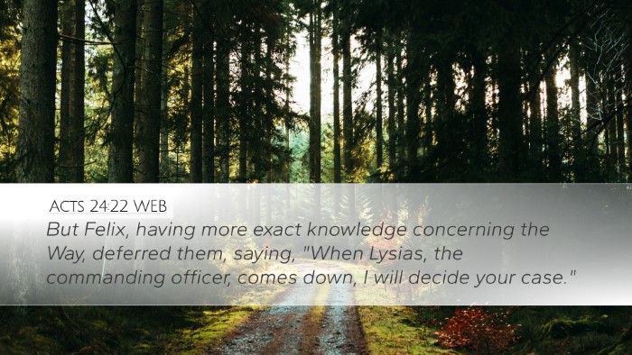 Acts 24:22 WEB Bible Verse Image