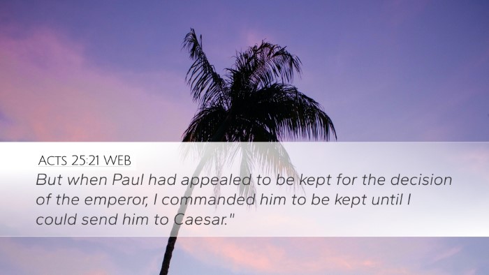 Acts 25:21 WEB Bible Verse Image