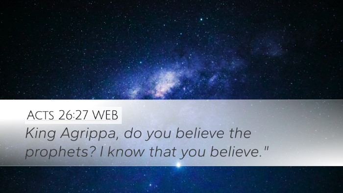 Acts 26:27 WEB Bible Verse Image