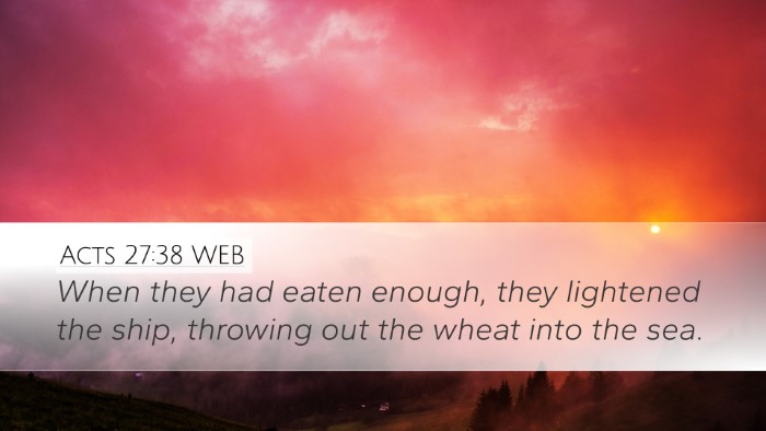 Acts 27:38 WEB Bible Verse Image