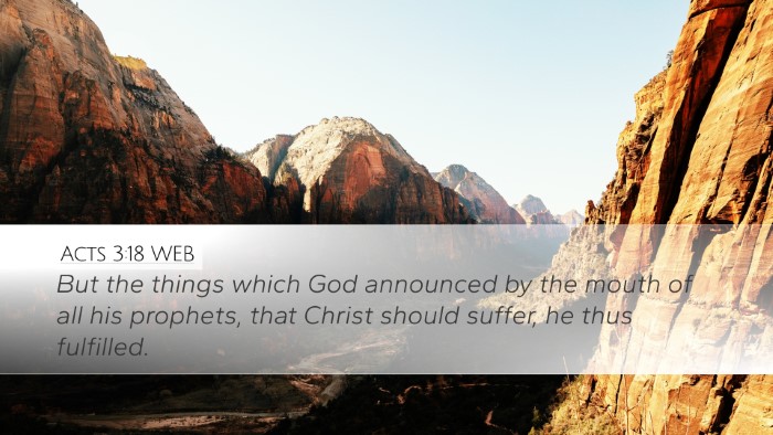 Acts 3:18 WEB Bible Verse Image