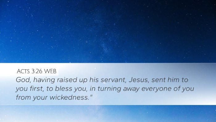 Acts 3:26 WEB Bible Verse Image