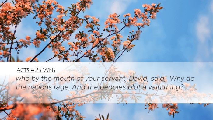 Acts 4:25 WEB Bible Verse Image