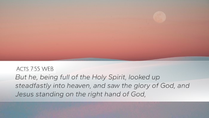 Acts 7:55 WEB Bible Verse Image