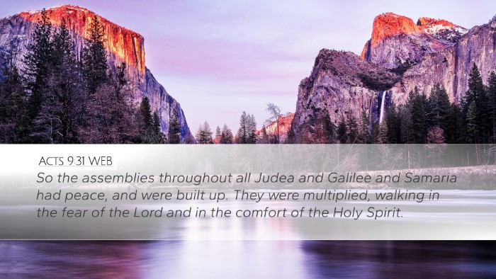 Acts 9:31 WEB Bible Verse Image