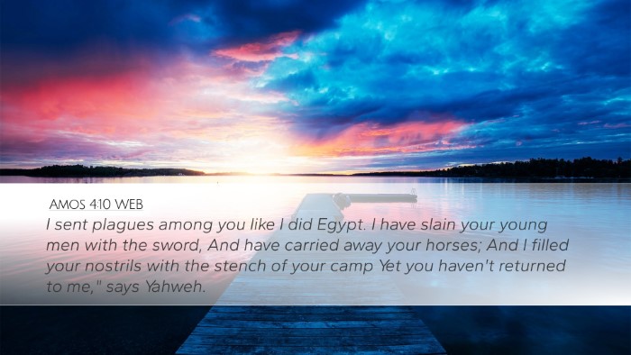 Amos 4:10 WEB Bible Verse Image