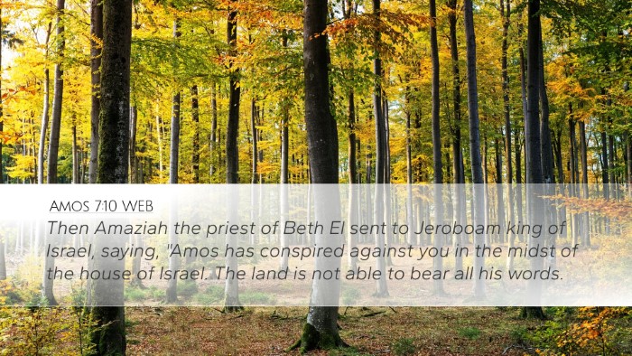 Amos 7:10 WEB Bible Verse Image