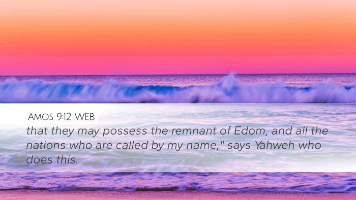 Amos 9:12 WEB Bible Verse Image