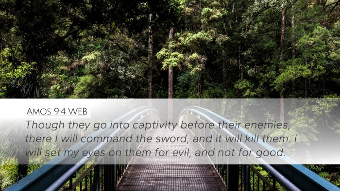 Amos 9:4 WEB Bible Verse Image