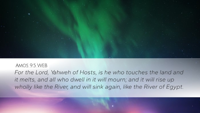 Amos 9:5 WEB Bible Verse Image