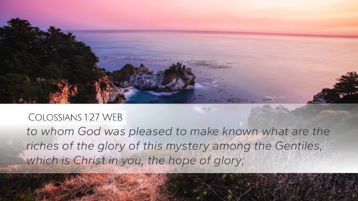 Colossians 1:27 WEB Bible Verse Image