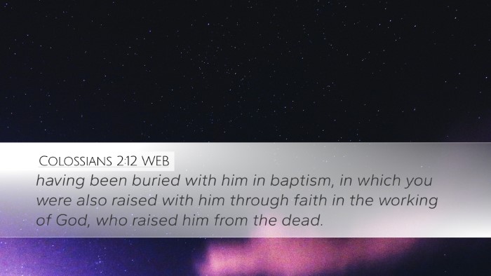 Colossians 2:12 WEB Bible Verse Image