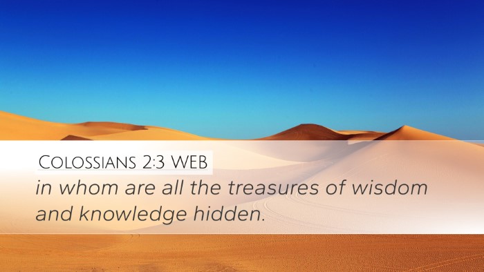 Colossians 2:3 WEB Bible Verse Image