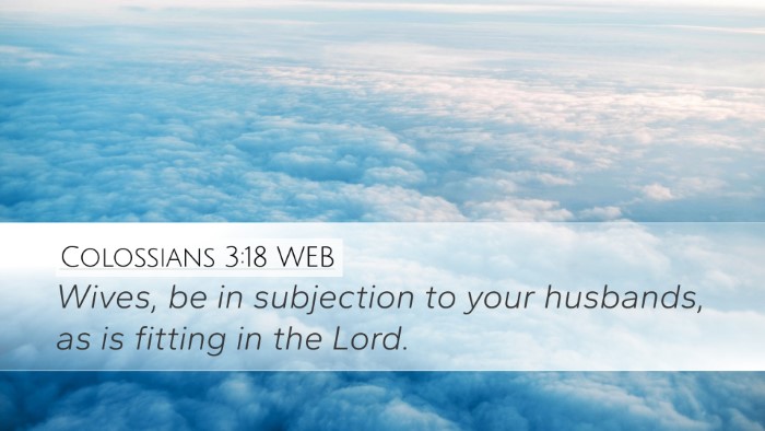 Colossians 3:18 WEB Bible Verse Image