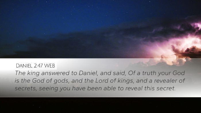 Daniel 2:47 WEB Bible Verse Image
