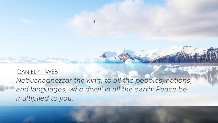 Daniel 4:1 WEB Bible Verse Image