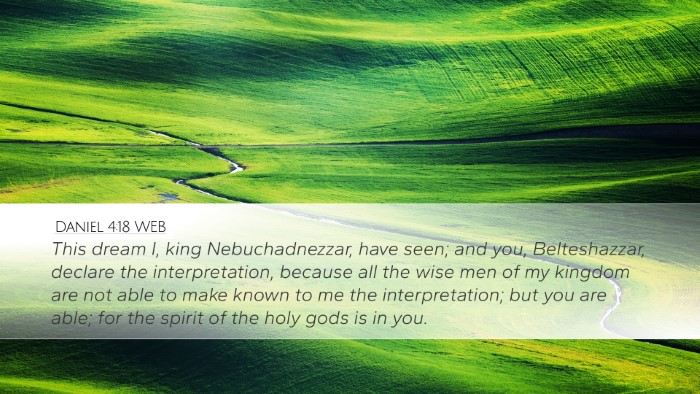 Daniel 4:18 WEB Bible Verse Image