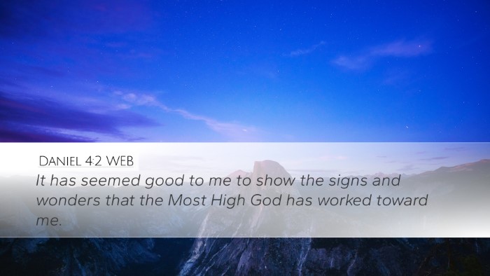 Daniel 4:2 WEB Bible Verse Image