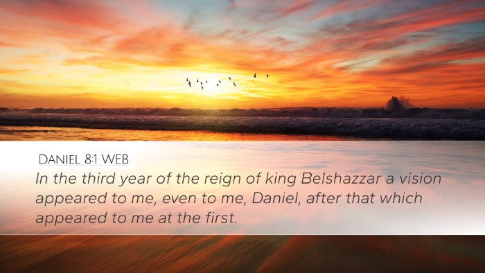 Daniel 8:1 WEB Bible Verse Image