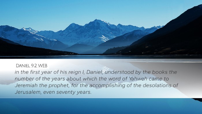 Daniel 9:2 WEB Bible Verse Image