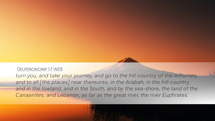 Deuteronomy 1:7 WEB Bible Verse Image