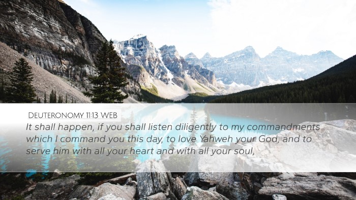 Deuteronomy 11:13 WEB Bible Verse Image