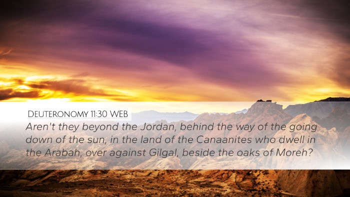 Deuteronomy 11:30 WEB Bible Verse Image