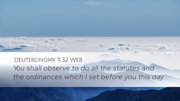 Deuteronomy 11:32 WEB Bible Verse Image