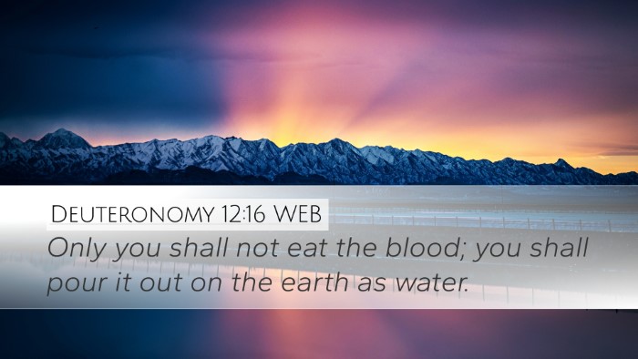 Deuteronomy 12:16 WEB Bible Verse Image