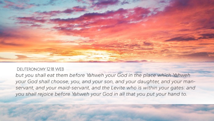 Deuteronomy 12:18 WEB Desktop Wallpaper - but you shall eat them before Yahweh your God in - Desktop Bible Verse Wallpaper