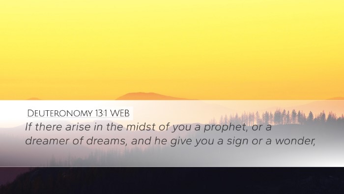 Deuteronomy 13:1 WEB Bible Verse Image