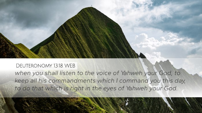 Deuteronomy 13:18 WEB Bible Verse Image