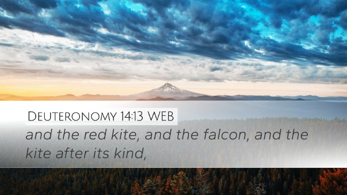 Deuteronomy 14:13 WEB Bible Verse Image