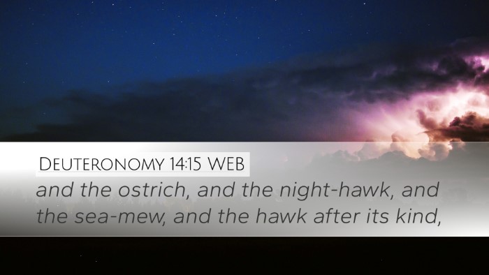Deuteronomy 14:15 WEB Bible Verse Image