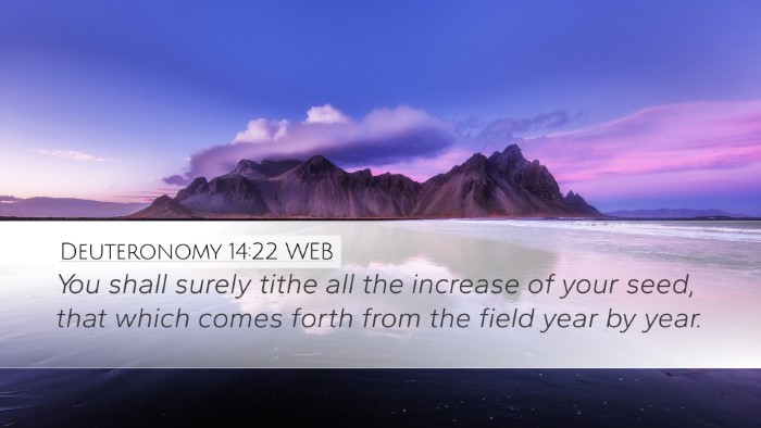 Deuteronomy 14:22 WEB Bible Verse Image