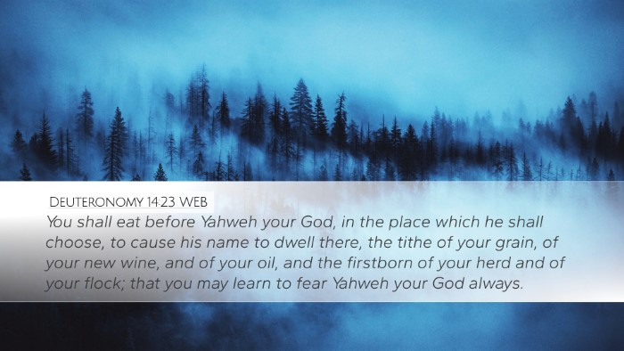 Deuteronomy 14:23 WEB Bible Verse Image