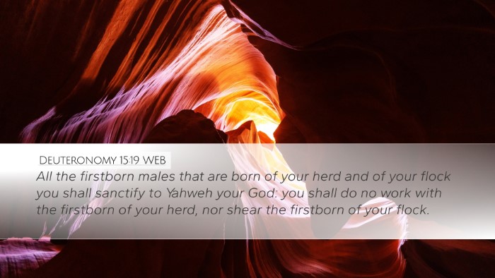 Deuteronomy 15:19 WEB Bible Verse Image