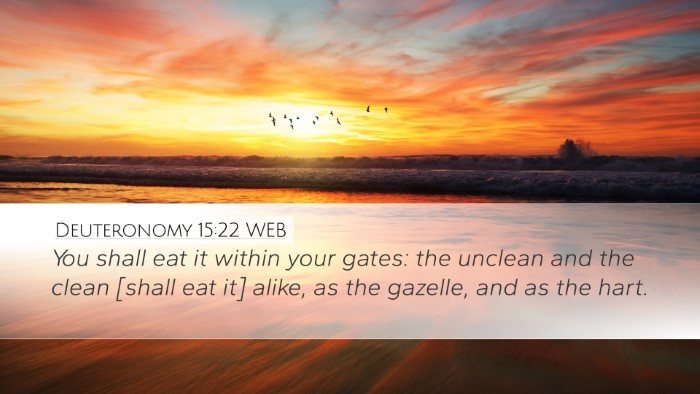Deuteronomy 15:22 WEB Bible Verse Image