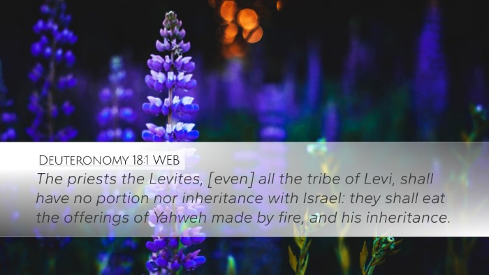 Deuteronomy 18:1 WEB Bible Verse Image