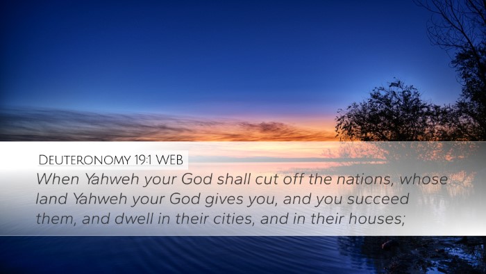 Deuteronomy 19:1 WEB Bible Verse Image