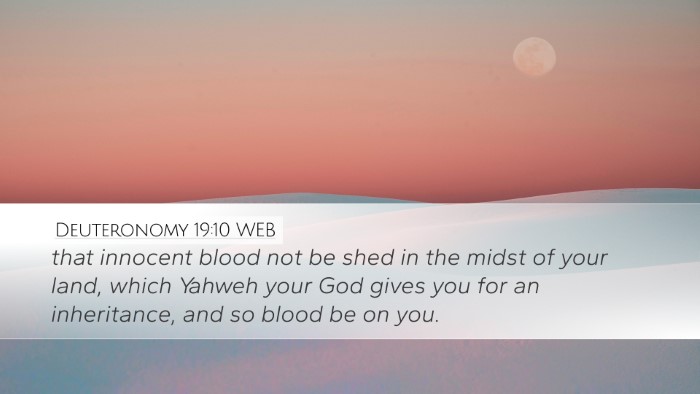Deuteronomy 19:10 WEB Bible Verse Image